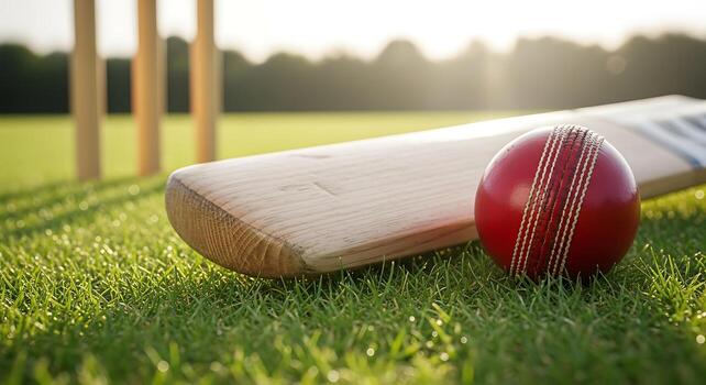 Junior cricketer playing a cover drive on a sunlit oval